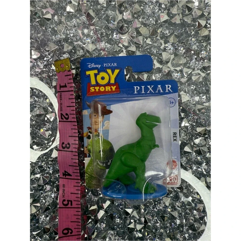 Disney Rex Toy Story Rex Green Dinosaur Figure on Blue Base